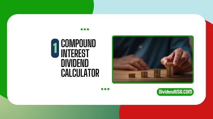 Compound Interest Dividend Calculator,Dividend Reinvestment Calculator with Monthly Contributions